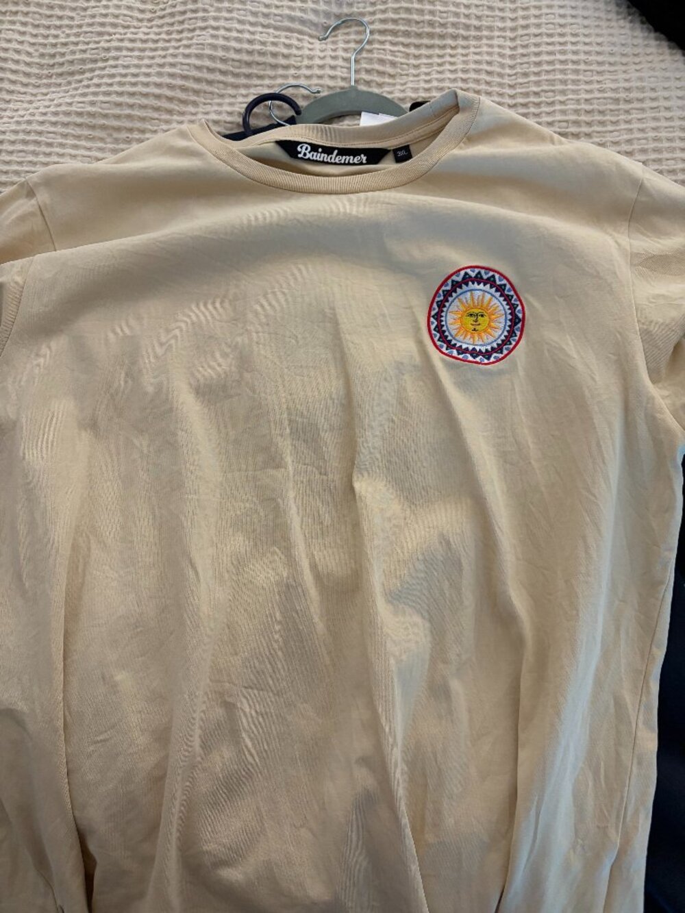 Bain de Mer St Tropez Dolce Vita Embroidered T-Shirt Men's 3XL Cream